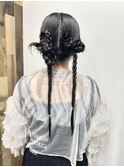 【新潟駅前】お呼ばれヘア　ヘアセット　ツインアレンジ