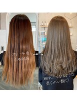 シェル 津山の手店(shel)&nbsp;グレージュ/ニュアンスカラー/レイヤーカット/冬カラー