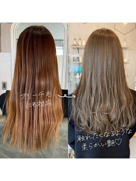 シェル 津山の手店(shel) グレージュ/ニュアンスカラー/レイヤーカット/冬カラー