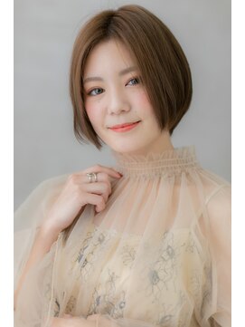 カバーヘア ブリス 北浦和(COVER HAIR bliss) 大人かっこいいセンターパート小顔ミニボブY北浦和20代30代40代