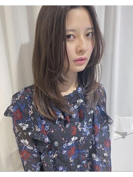 ミント 鳳(Mint.) 艶感♪髪質改善カラー大人可愛いグレージュハイライトロング