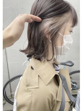 エミス バイ メルト 吉祥寺(emis by melt) 【堀惠洋平】インナーカラー グレージュ ベージュ ミディアム