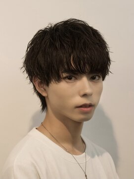 オーシャントーキョー(OCEAN TOKYO) ツーブロマッシュ(刈り上げメンズパーマ黒髪ウルフ)