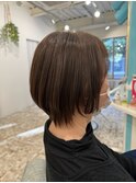 自然な丸み・手櫛で決まる-《ショート×髪質改善美髪縮毛矯正》