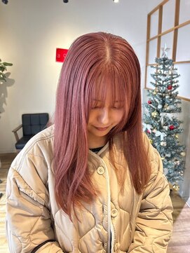 アカラ(acala) 淡ピンクロング【イルミナカラー/韓国/縮毛矯正/髪質改善】