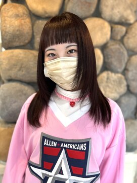 ロアバイチェリーコークウブ(Loa by CHERRY COKE ubu) レイヤー、おん眉バング/ レッドブラウン8トーン