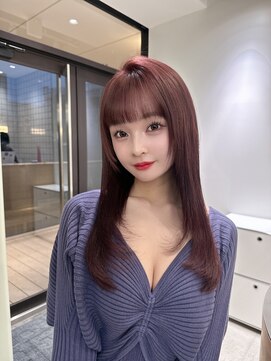 ホロ(hollo) カシスピンクレイヤーカット髪質改善トリートメント