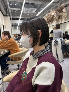 ロンドプロフィール 浦和(Lond profil) イメチェン　ボブ　外ハネボブ　美髪　ホワイトブロンド　韓国