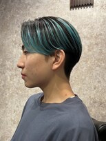 キタセンジュバーバー バイ ティーズ(KITASENJU BARBER by T's)&nbsp;ブリーチ　ブルー　シャドウルーツ