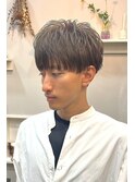ラウンドマッシュ曲がる縮毛矯正フェザーパーマツーブロック