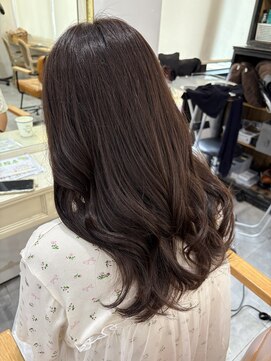 コテ巻き×ブラウン