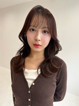 シクネ 新潟駅 万代(SHICUNE) 【新潟/万代】ミディアムレイヤー　ベージュカラー　くびれ巻き