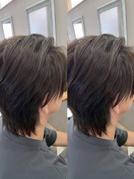 アンチ(ANTI) 【メンズカット】フェザーパーマ/毛流れパーマ/ダークブラウン