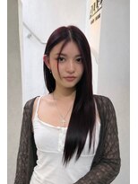 エトワ 新宿(ETOWA)&nbsp;こっくりボルドー艶ロング×ストレートレイヤー♪