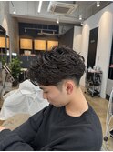MEN’S HAIR/サーフカール/刈り上げセンターパート/船橋