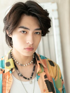 モッズヘア メン 上尾東口店(mod's hair men) 20代30代大人かき上げ黒髪アイロンパーマミディアムウルフI上尾