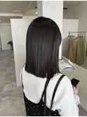 美髪矯正×切りっぱなし外ハネボブ
