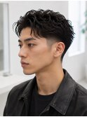 大人メンズパーマ爽やかアップバングパーマ30代メンズ40代メンズ