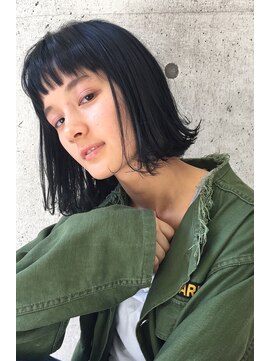 メルクマール(MERKMAL) ネイビーカラーX外ハネボブ