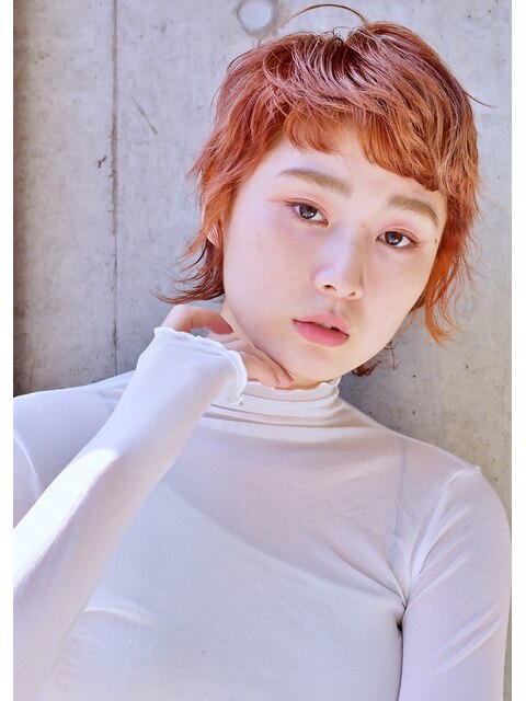 【Stylist 本田愛】丸みが柔らかプチウルフショートヘアー