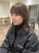 サク(Sac.)&nbsp;くびれヘア　赤み消し　ミルクティーブラウン　恵比寿　栃木優佑