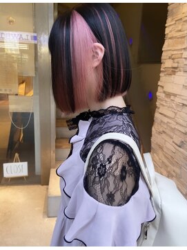 リンクバイビセ 髪質改善(link by vise) #インナーカラー#ピンクカラー#ボブ#切りっぱなしボブ#夏カラー