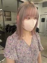 アンドスタイル(&style)&nbsp;【大名店　江藤】ベージュ　ベビーピンク　インナーカラー