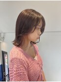 レイヤーボブ　外ハネレイヤー　インナーカラー