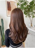 ベージュカラーダブルカラーイルミナカラーレイヤーカット岡崎