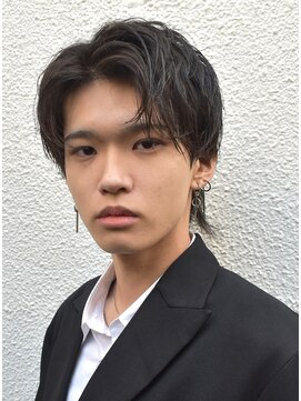 フリーク バーバーショップ 都島店(FREAK BARBER SHOP) 黒髪韓国マッシュニュアンスパーマコンマバングセンターパート