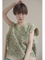 ムク 甲府(muku.)&nbsp;ミディアムヘア/斜めバング/グレージュカラー/甲府駅