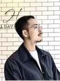 30代黒髪ベリーショート束感短髪刈り上げビジネス【河原町】