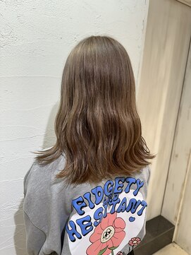 アジールヘア 池袋東口店(agir hair) 透明感カラー★ダブルカラーブリーチベージュ系美髪丸型池袋