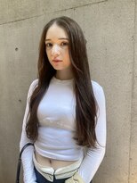 ジェノ(JENO by apish) オリーブベージュ/透明感カラー/カーキアッシュ/ロングヘア