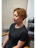 刈り上げ無造作パーマ×メンズライクショート