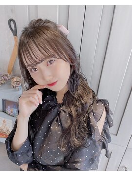 カシュカシュ 表参道(cache cache) アイドル前髪ハーフアップ暗め透明感カラー