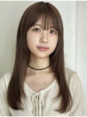 レイヤーカット/ベージュカラー/マロンベージュ/くすみベージュ