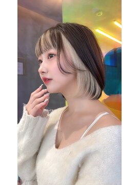 ロンド ストラーダ 心斎橋(Lond strada) レイヤーボブ×ハイトーン[心斎橋/髪質改善]