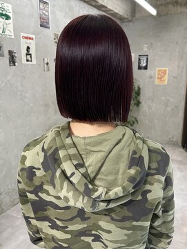 ドアホワイト(door white) 【doorwhite 新松戸】ブリーチなしダブルカラー チェリーレッド