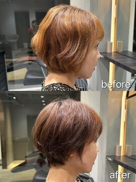 ロンドエニカ 大宮(Lond enika) イメチェン外ハネボブ美髪ワイドバングレイヤーショート/大宮