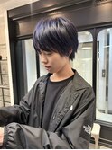 【表参道sheta小林】韓国マッシュウルフネイビーブルー