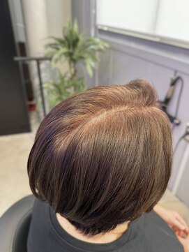 ブルー(Blue) 白髪染めを使わない白髪ぼかし×髪質改善トリートメント