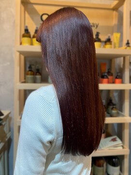 ミロア 薬院(miroa) 髪質改善トリートメント レッドブラウン 艶髪 20代 30代