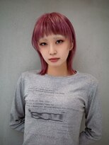 ギークス(GEEKS) 【GEEKS渋谷】ブリーチカラー/寒色ピンク/ハッシュカット/ウルフ