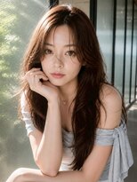 シオン(shion)&nbsp;顔周りレイヤーロング韓国ヘアイメチェン_F21716