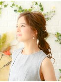 結婚式に☆ナチュラルローポニーヘアセット