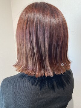 アーバン(URBAN.) 【URBAN.】ピンクベージュ×ミニボブ by MAYUMI