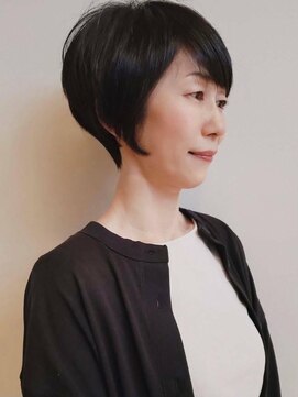 トップヘアー ガーデンヴィラ 安城(Garden Villa) 大人カジュアル丸みショートボブ/アッシュブラック