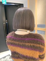 ヘアサロン ガリカ 表参道(hair salon Gallica) 【柴田優香】透明感ミルクティーベージュ切りっぱなしボブ