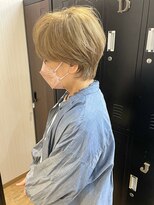 ギフト ヘアー サロン(gift hair salon) 【ハイトーンベージュショート白髪ぼかし】原口健伸